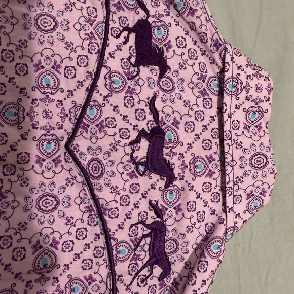 Rock & Roll Cowgirl Pink Floral Baby Onesie - Picture 3 of 3